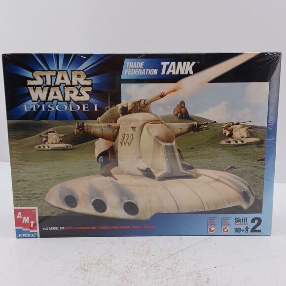 Star Wars Episode 1 Trade Federation Tank Model 1:32 AMT #30122 ~ Sealed Content - Picture 1 of 11